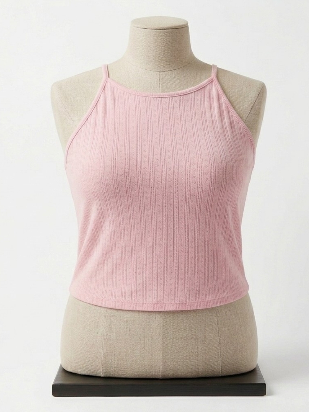 Torrid Pink Ribbed High-Neck Crop Tank Top Size 4 (26)